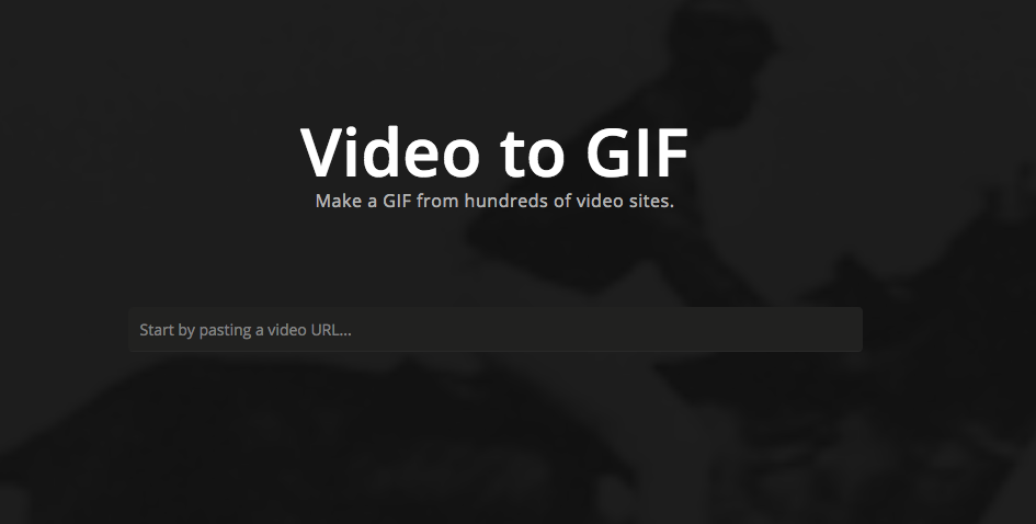 GIFアニメに変換したいYouTube動画のURLを入力