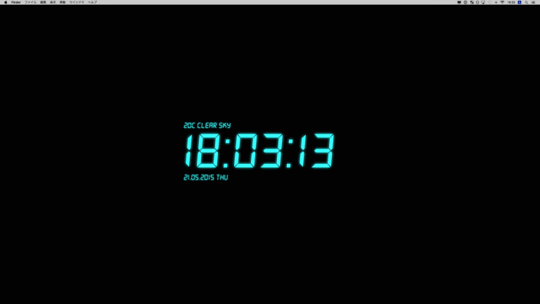 Mac デスクトップに時計や天気予報を表示できるアプリ Live Desktop コトノバ